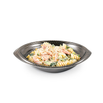 Bacon Fusilli with Spinach