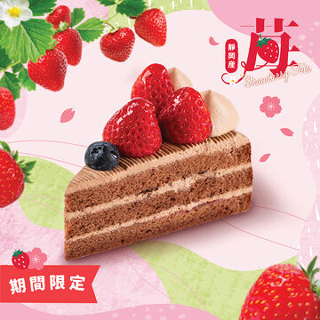 【季節限定】日本靜岡士多啤梨朱古力件裝蛋糕 静岡産いちごのチョコショートケーキ