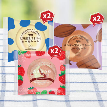 【Online Exclusive】Assorted Roll Cake Set (6pcs)